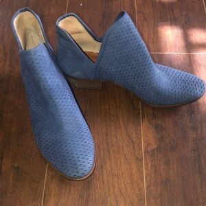 Lucky Brand Blue Suede Booties